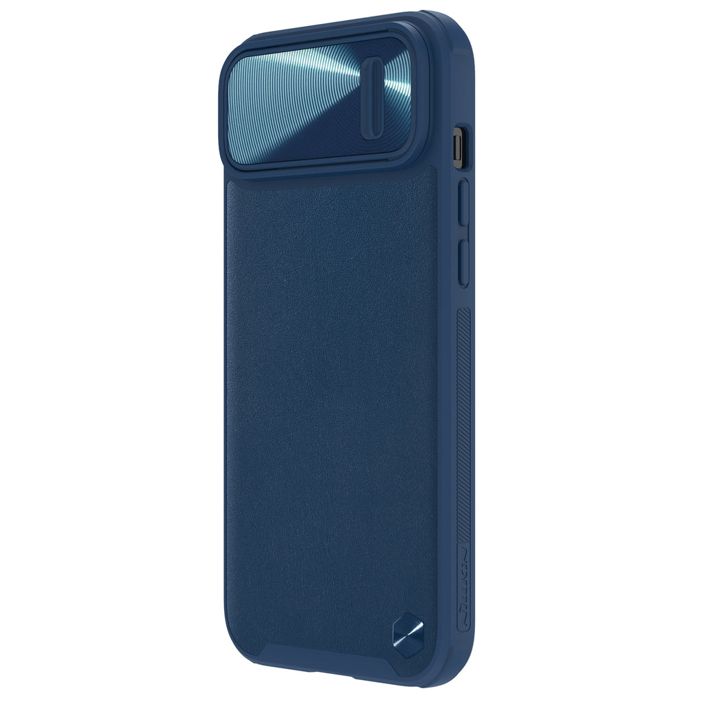 Nillkin CamShield Leather S dėklas iPhone 14 Plus – mėlynas