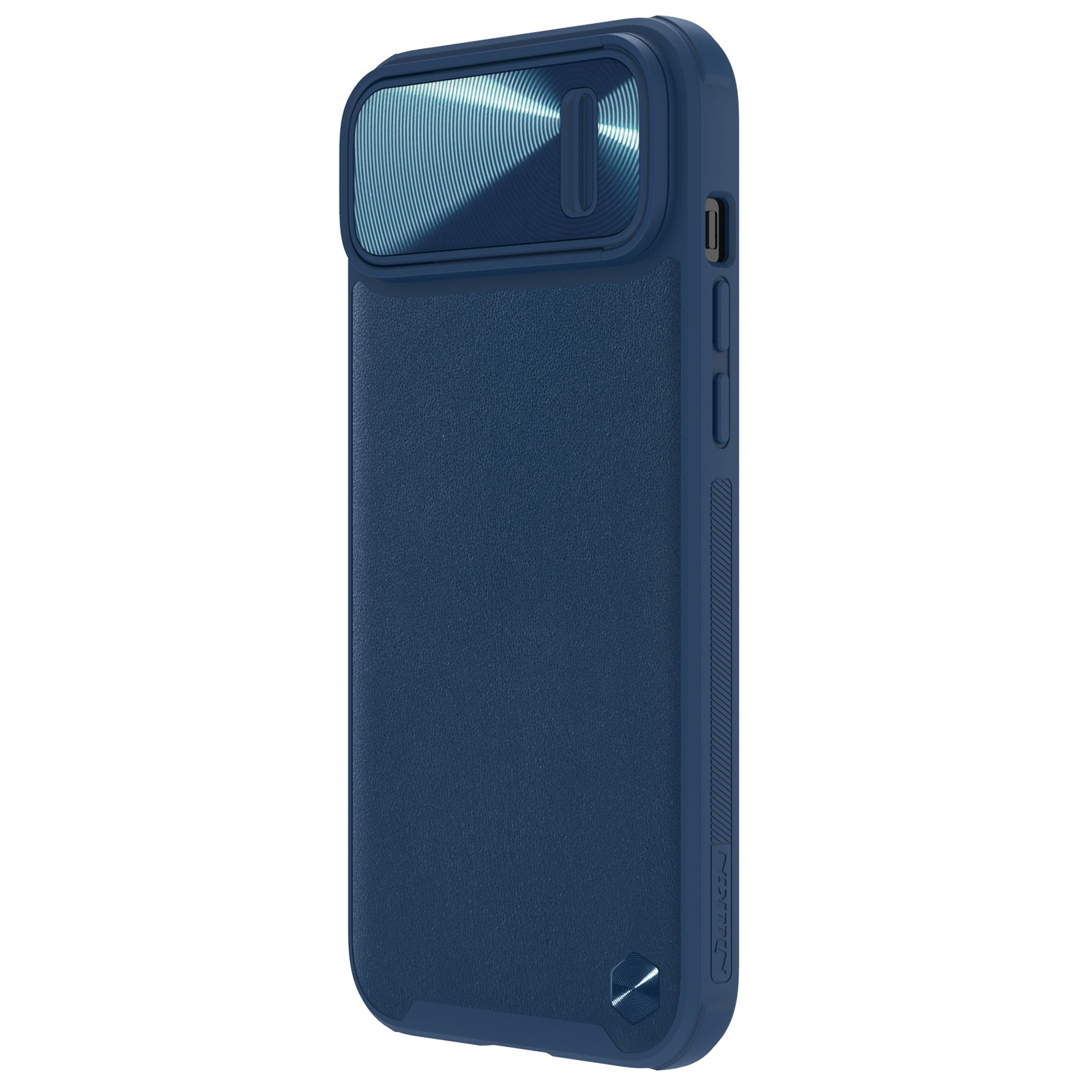 Nillkin CamShield Leather S dėklas iPhone 14 Plus – mėlynas