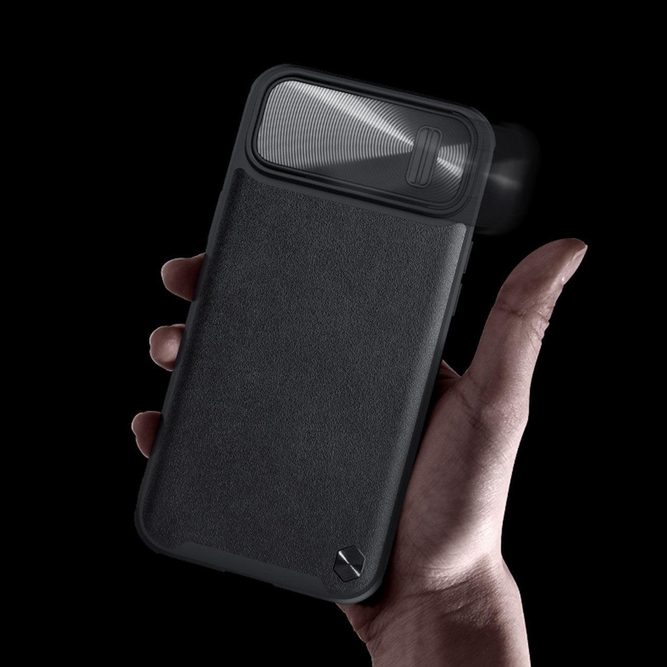 Nillkin CamShield Leather S dėklas iPhone 14 Plus – žalias