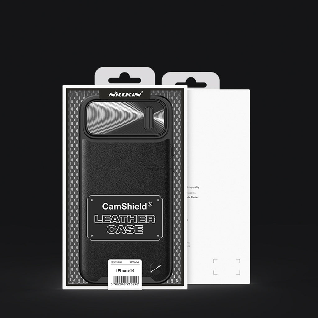 Nillkin CamShield Leather S dėklas iPhone 14 Plus – žalias