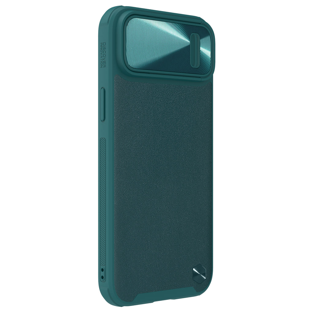 Nillkin CamShield Leather S dėklas iPhone 14 Plus – žalias