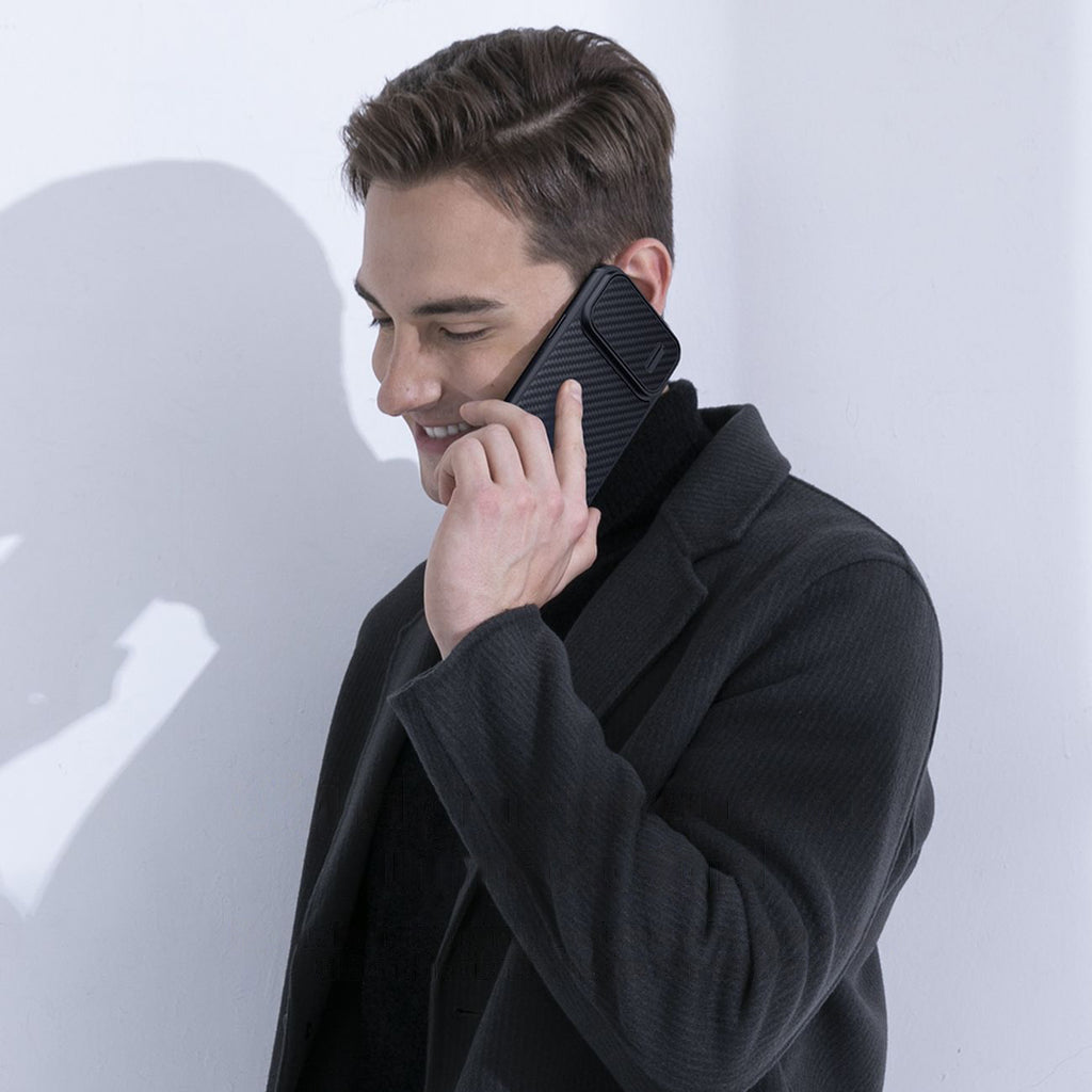 Nillkin Synthetic Fiber S dėklas iPhone 14 Plus – juodas