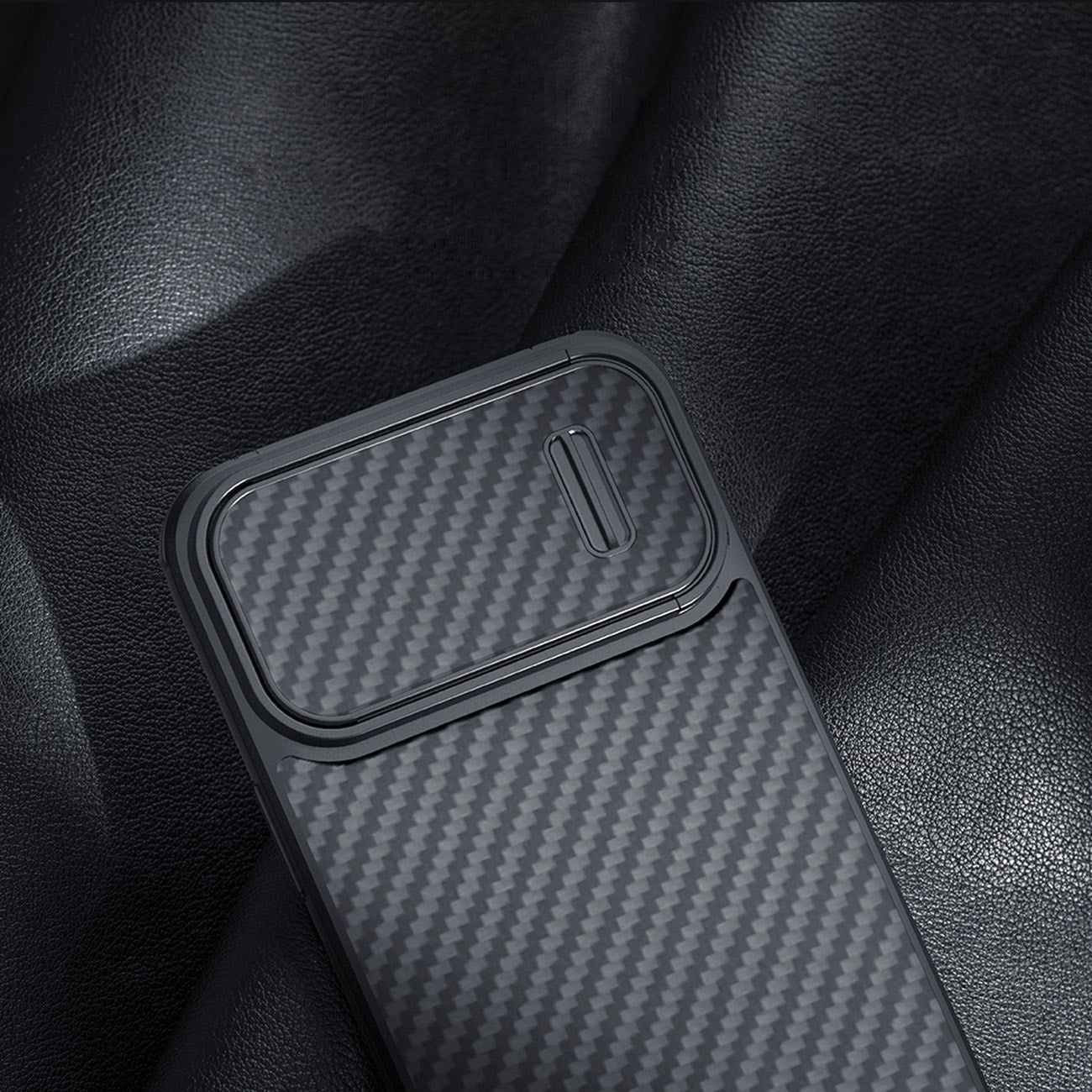 Nillkin dėklas iPhone 14 Pro Max – juodas, su kameros dangteliu