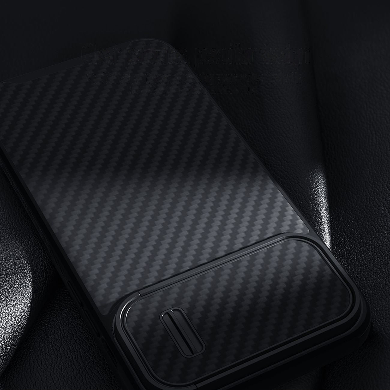 Nillkin dėklas iPhone 14 Pro Max – juodas, su kameros dangteliu