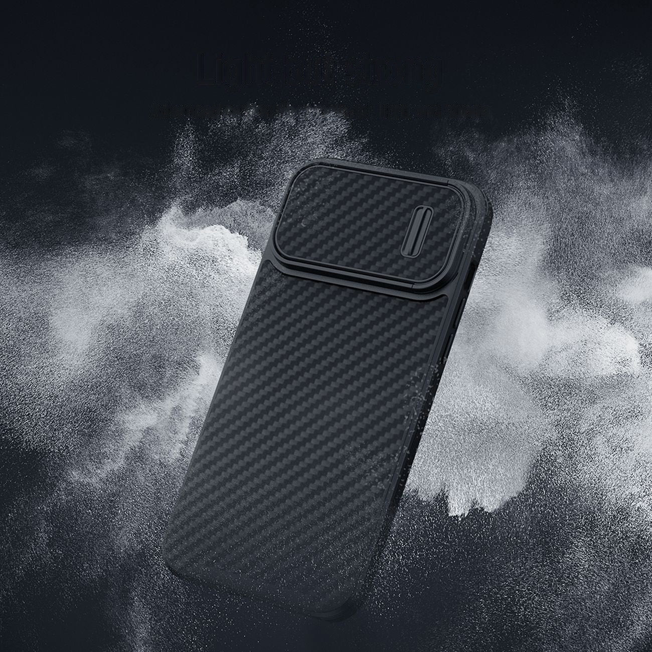 Nillkin dėklas iPhone 14 Pro Max – juodas, su kameros dangteliu