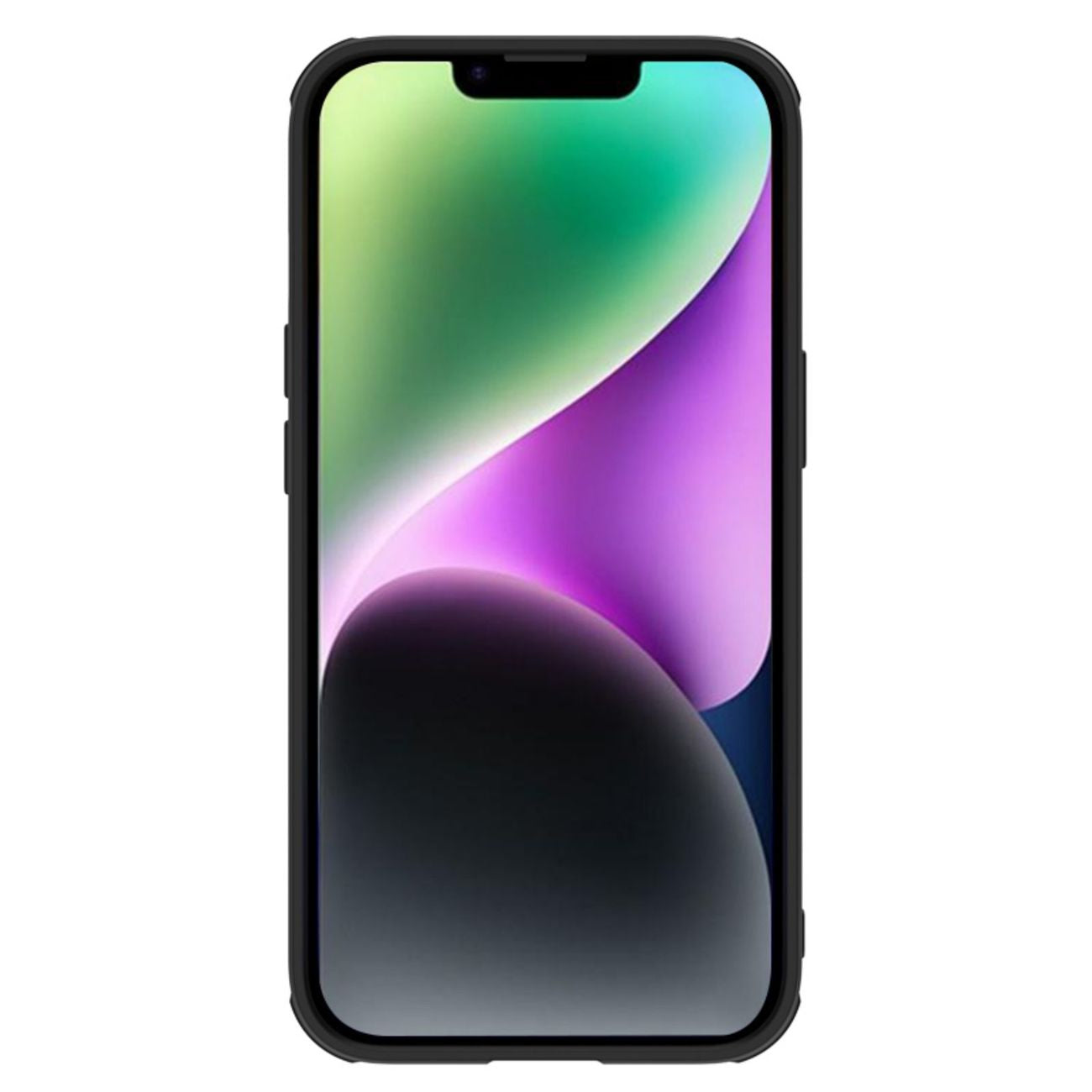 Nillkin Textured dėklas iPhone 14 Plus su kameros dangteliu – juodas