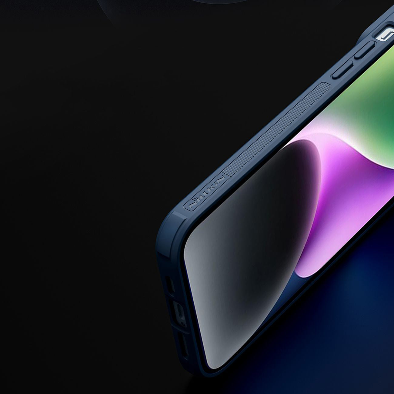 Nillkin Textured S dėklas iPhone 14 Plus – žalias, su kameros dangteliu