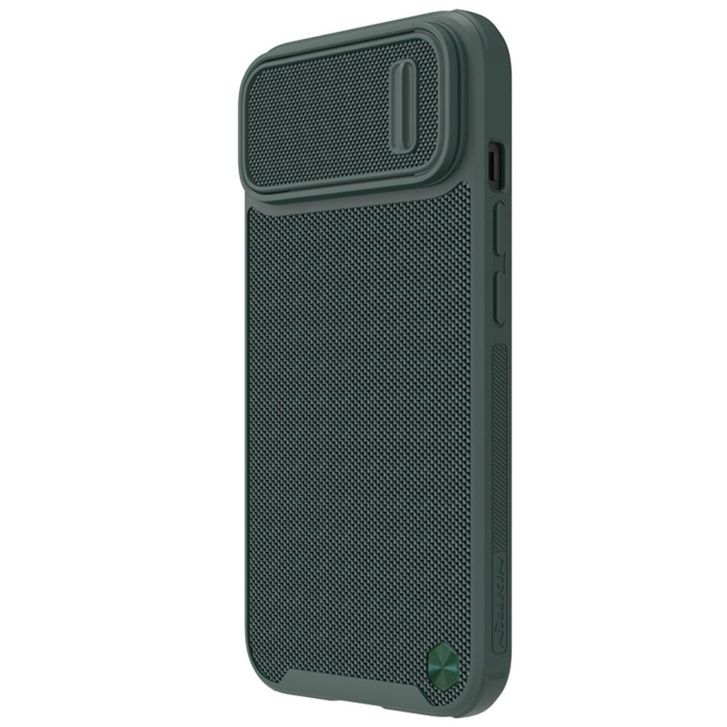 Nillkin Textured S dėklas iPhone 14 Plus – žalias, su kameros dangteliu