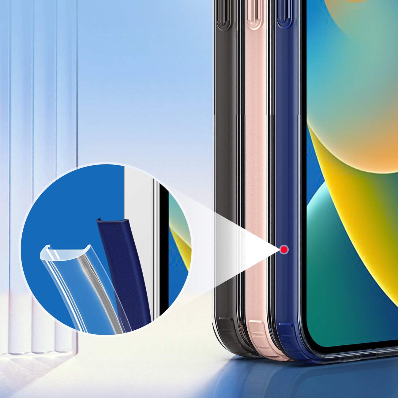 MagSafe dėklas iPhone 14 Plus Dux Ducis Clin2 – mėlynas