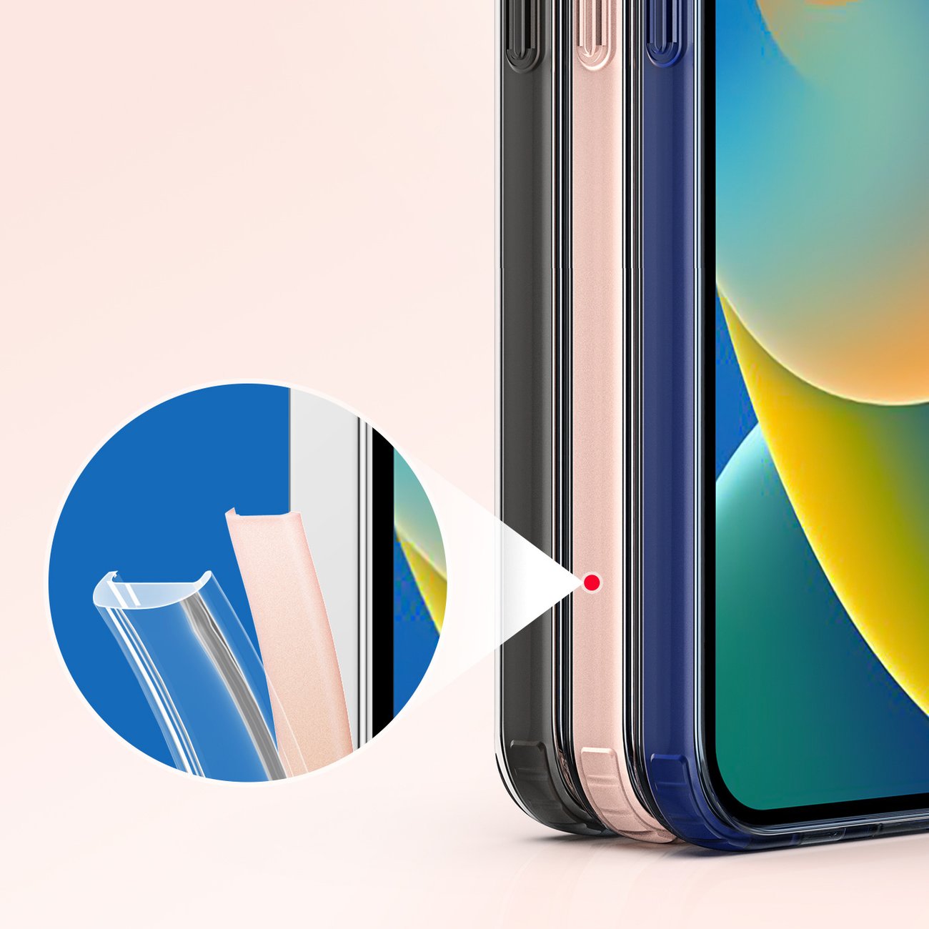 Magnetinis MagSafe dėklas iPhone 14 Plus – rožinis
