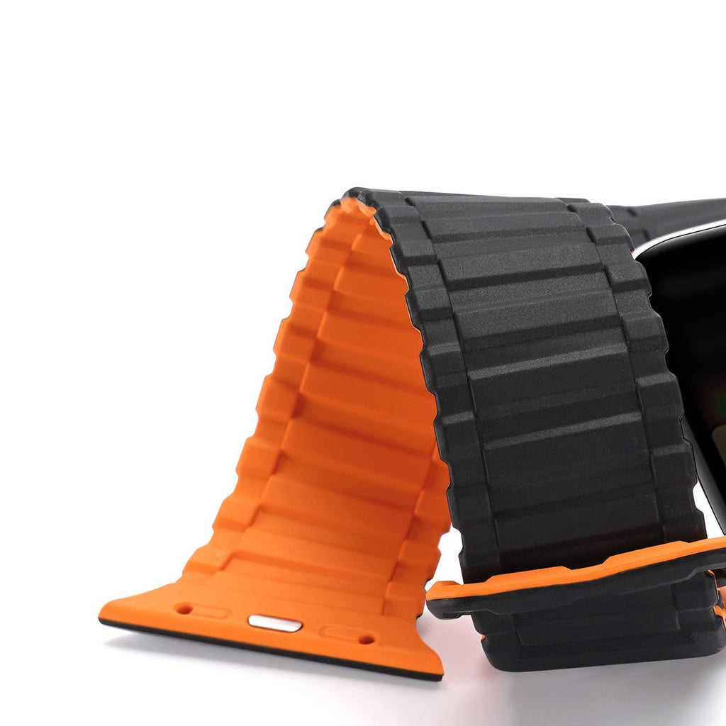Dux Ducis Armor magnetinis dirželis Apple Watch 38/40/41 mm – juoda/oranžinė