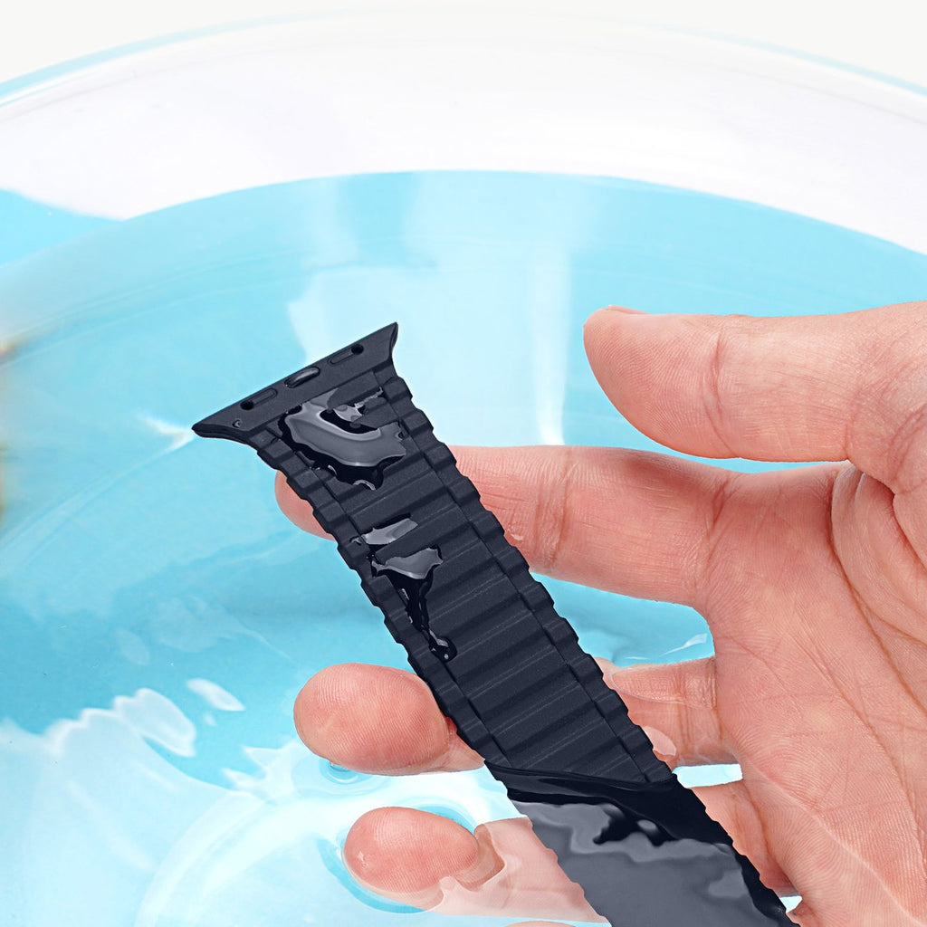 Dux Ducis magnetinis silikoninis dirželis Apple Watch – mėlynas