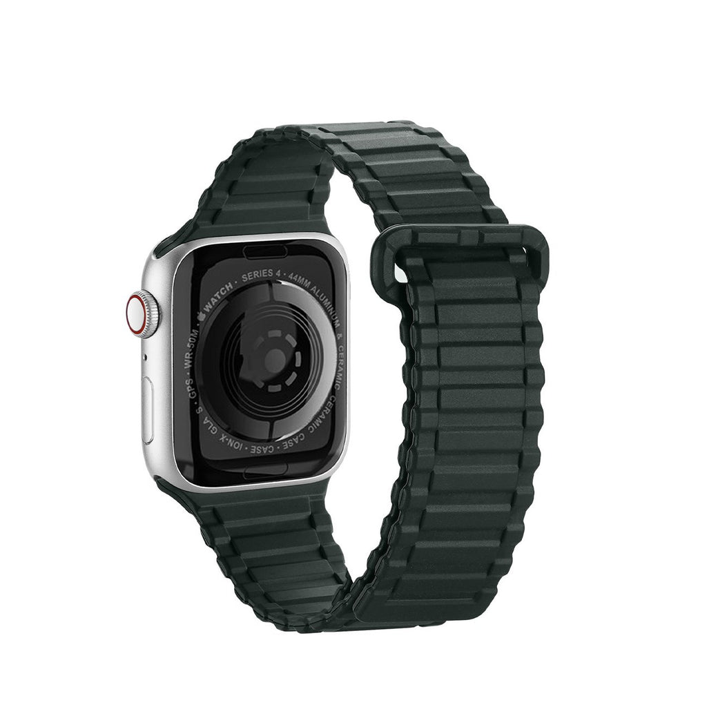Dux Ducis magnetinis silikoninis dirželis Apple Watch – žalias