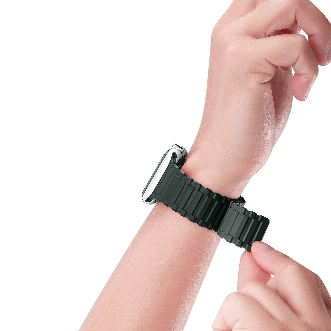 Dux Ducis magnetinis silikoninis dirželis Apple Watch – žalias