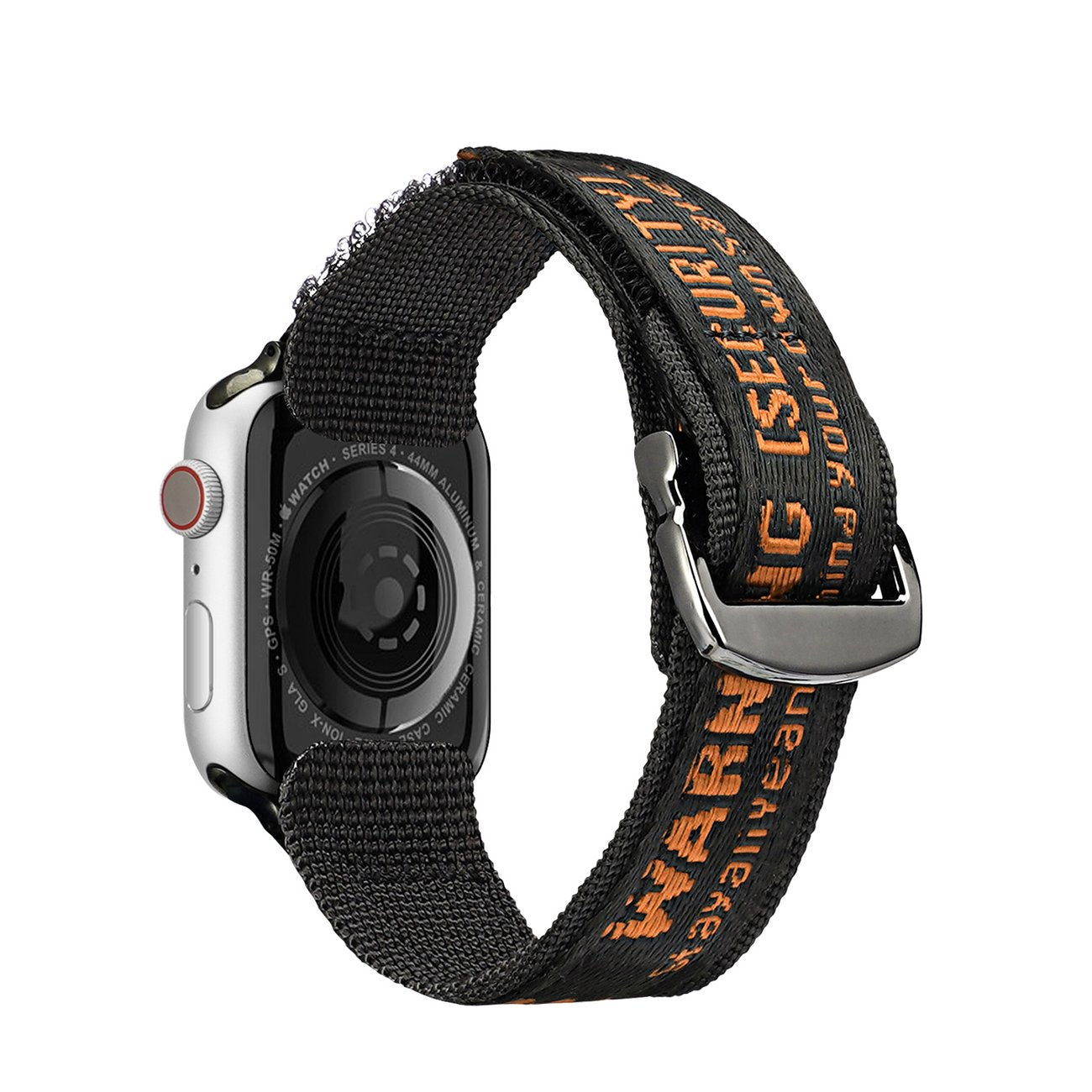 Dux Ducis Outdoor nailoninis dirželis Apple Watch 42–49 mm – juodai oranžinis