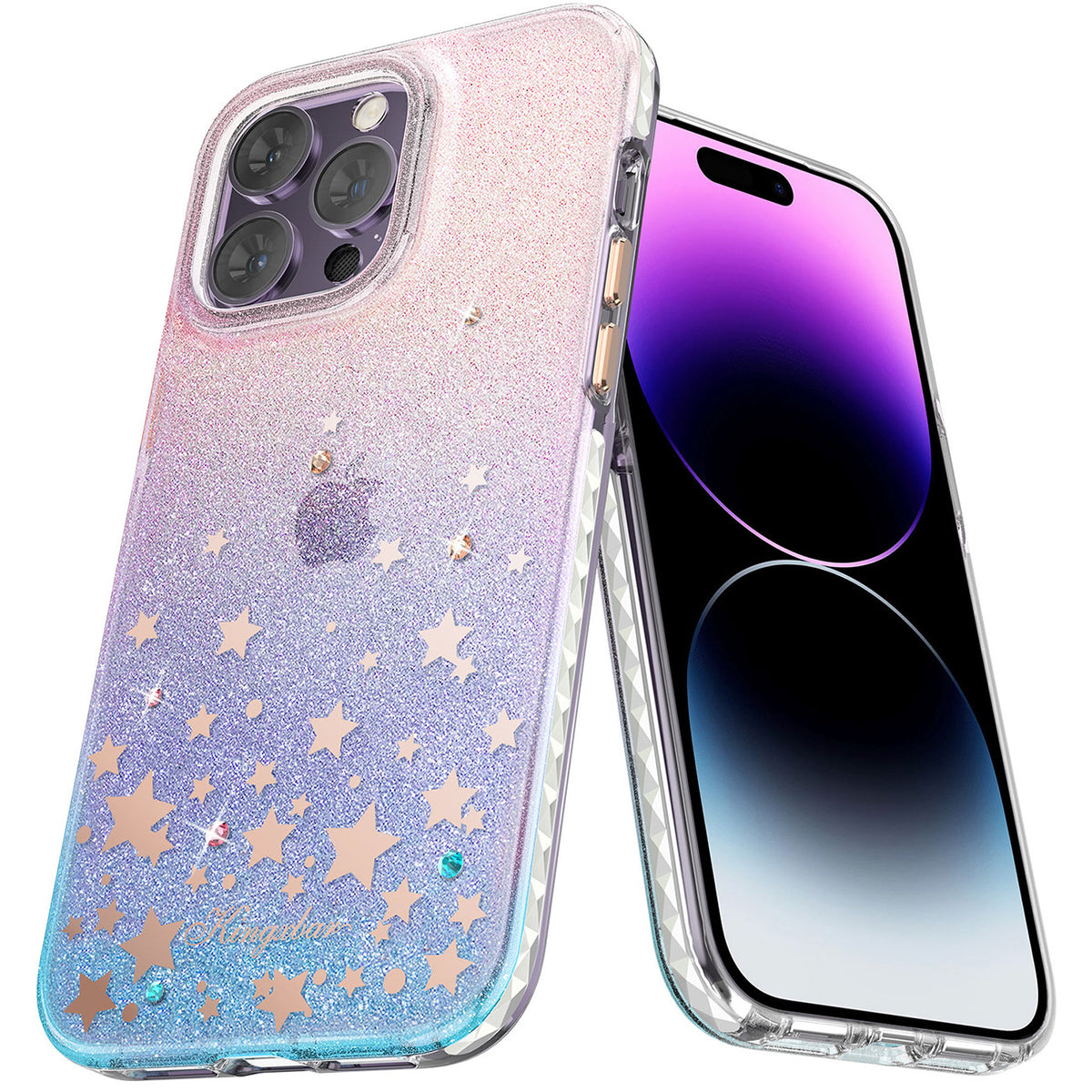 Kingxbar blizgus dėklas iPhone 14 Plus – zodiakas