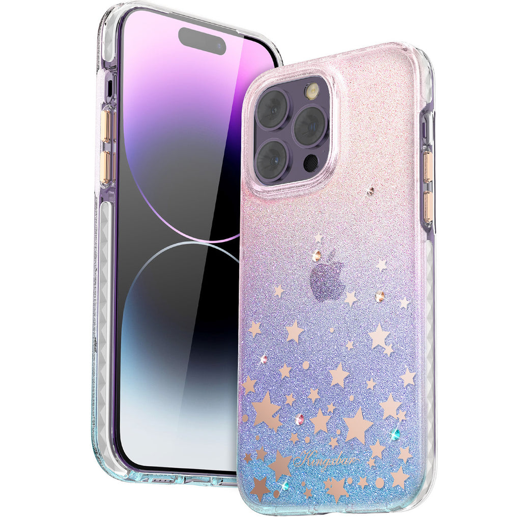 Kingxbar blizgus dėklas iPhone 14 Plus – zodiakas