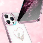 Kingxbar Wish dėklas iPhone 14 Plus – rožinis su kristalais