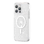 Kingxbar PQY Geek Series MagSafe dėklas iPhone 14 Plus – sidabrinis
