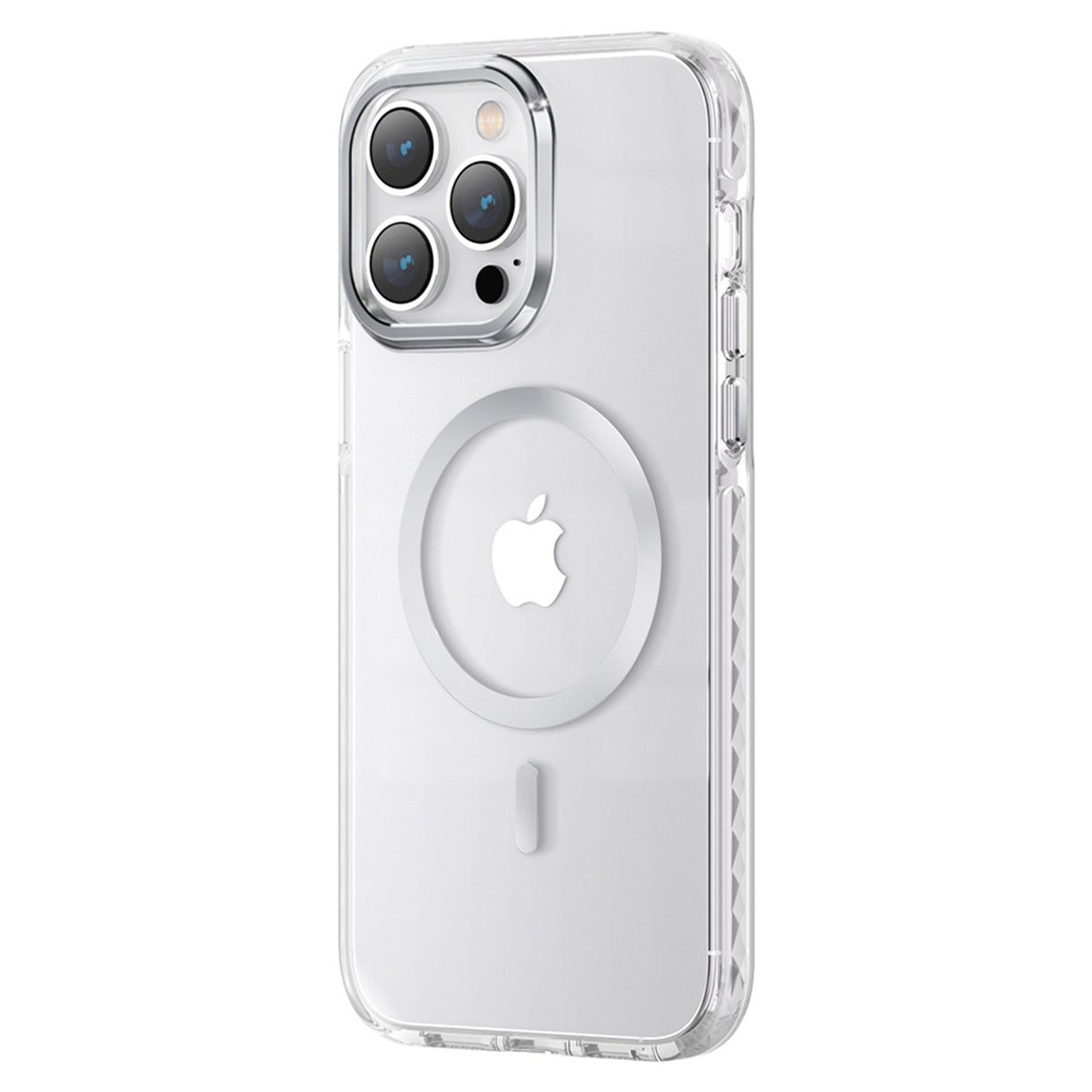 Kingxbar MagSafe dėklas iPhone 14 Plus – sidabrinis
