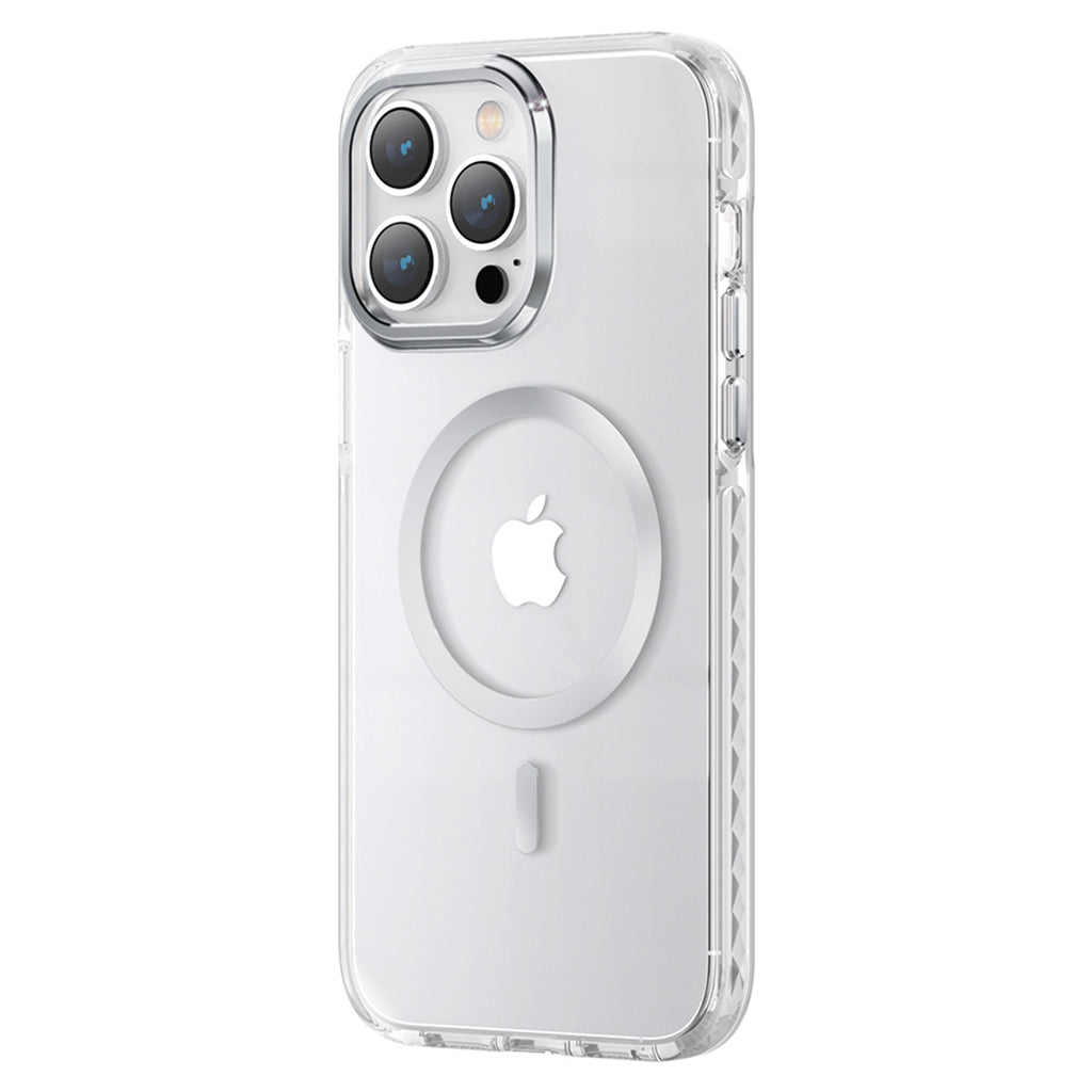 Kingxbar MagSafe dėklas iPhone 14 Plus – sidabrinis