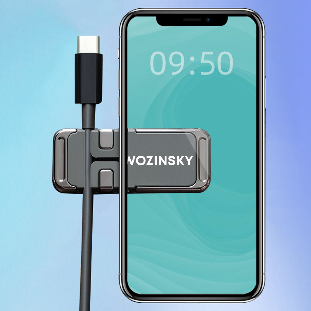 Wozinsky magnetinis telefono laikiklis su laidų organizatoriumi (WMCDO-B1)