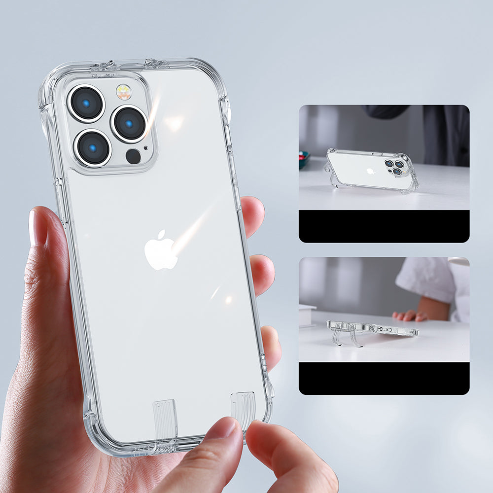 Joyroom Defender dėklas iPhone 14 – skaidrus su stovu