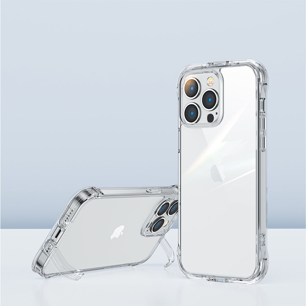 Joyroom Defender dėklas iPhone 14 Pro – skaidrus su kabliukais