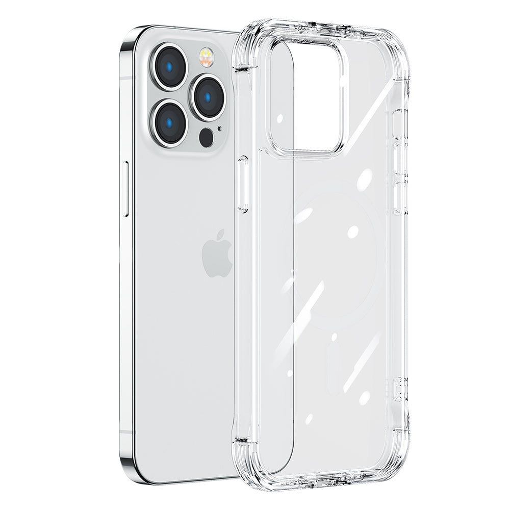 Joyroom Defender dėklas iPhone 14 Plus – skaidrus, su stovu