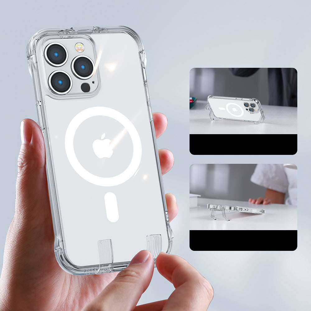 Joyroom magnetinis MagSafe dėklas iPhone 14 Plus – skaidrus