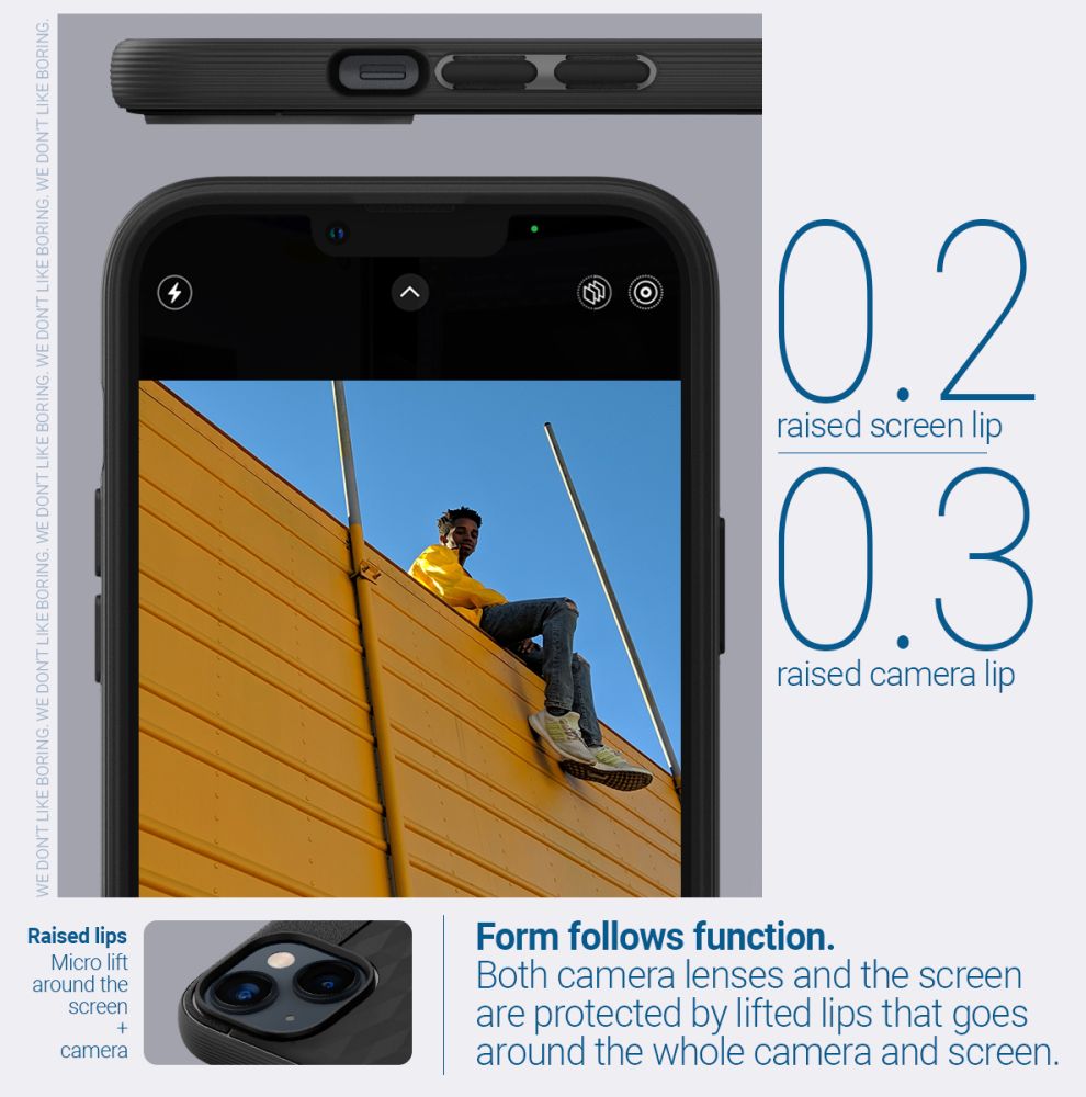 Caseology Parallax MagSafe dėklas iPhone 14 Plus – matinis juodas