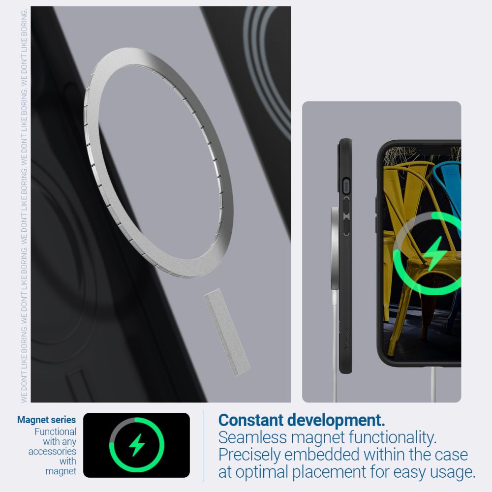 Caseology Parallax MagSafe dėklas iPhone 14 Plus – matinis juodas