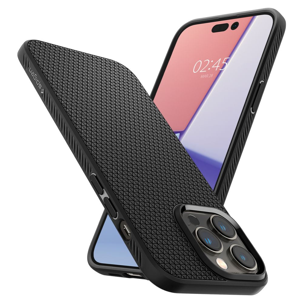 Spigen Liquid Air dėklas iPhone 14 Pro – matinis juodas