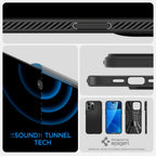 Spigen Liquid Air dėklas iPhone 14 Pro – matinis juodas