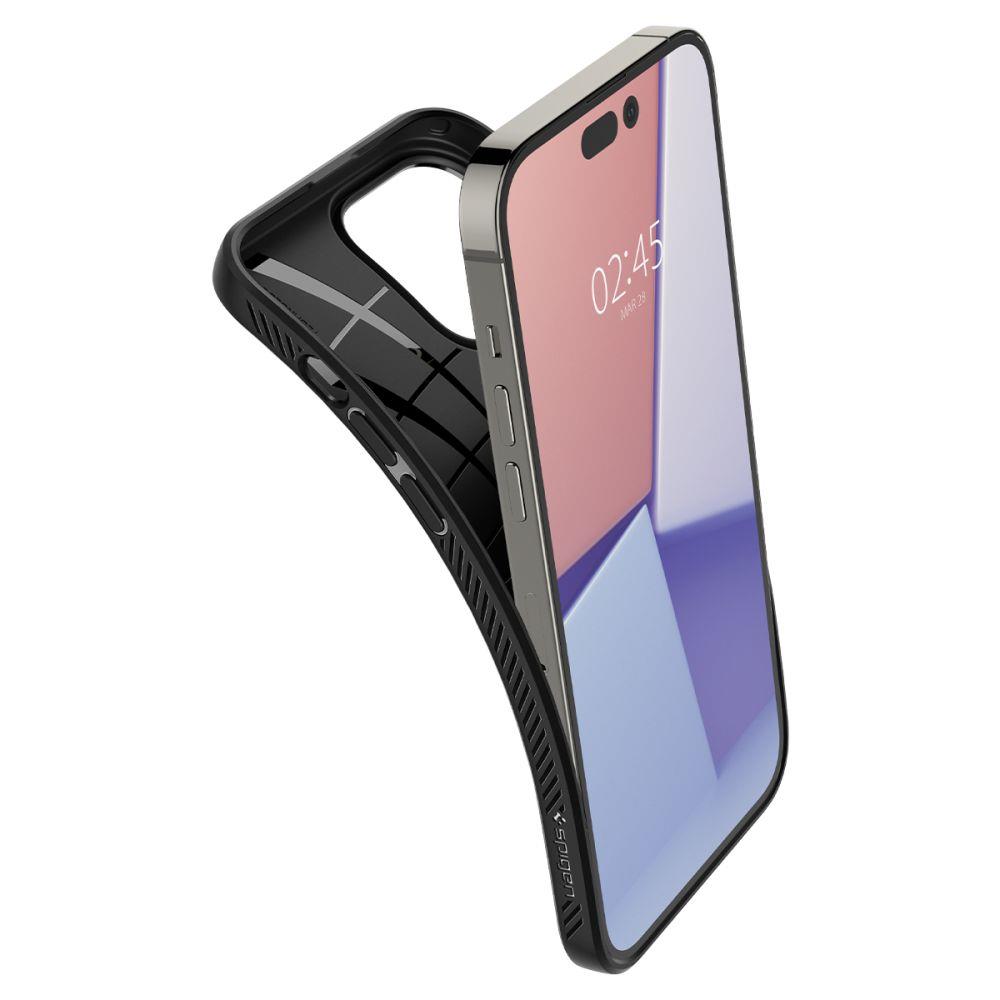 Spigen Liquid Air dėklas iPhone 14 Pro – matinis juodas