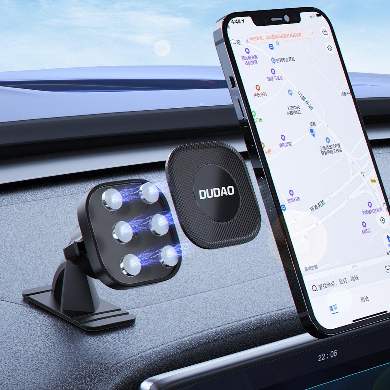 Dudao magnetinis automobilinis išmaniojo telefono laikiklis juodas (F6C) -- Cell phone holders