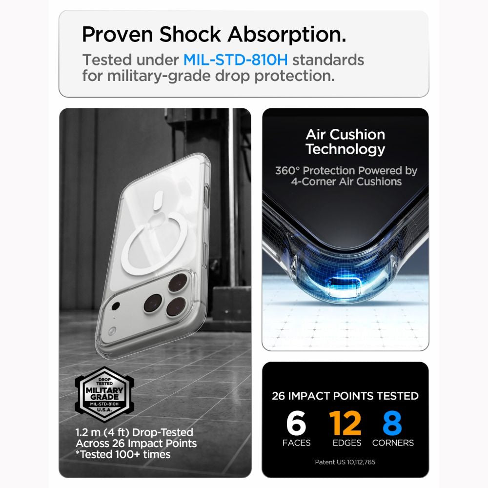 Dėklas Spigen Liquid Crystal MagSafe iPhone 17 Pro / 18 Pro, skaidrus -- iPhone 17 Pro, iPhone 18 Pro