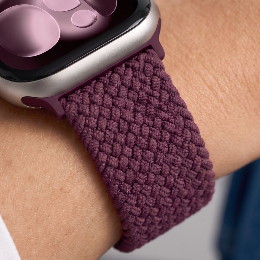 Dirželis Tech-Protect NylonMag Apple Watch 8 / 9 / 10 / 11 / 12 / SE / Ultra (44 / 45 / 46 / 49 mm), tamsiai bordo --...