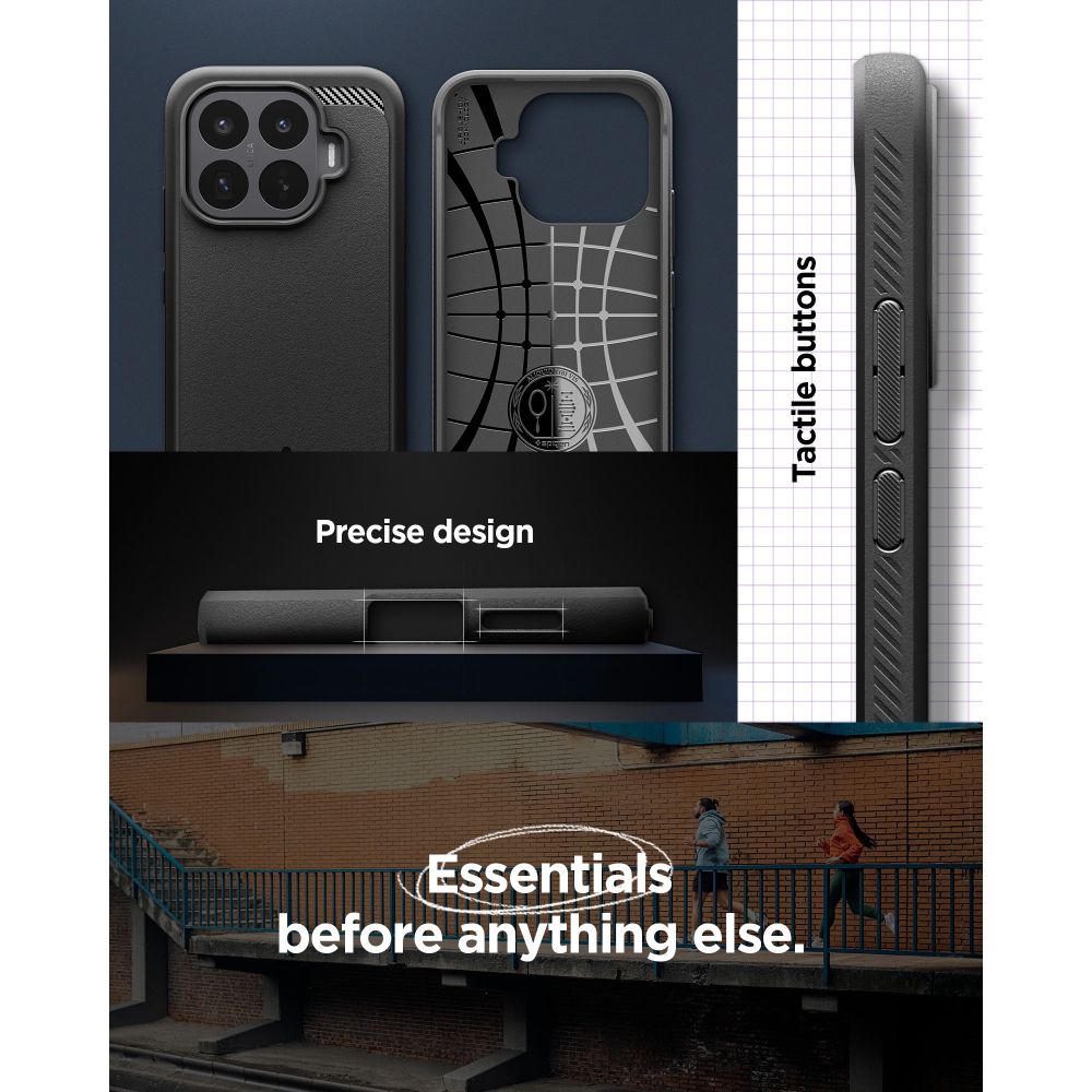 Dėklas Spigen Rugged Armor Xiaomi 17T, matinis juodas -- Xiaomi 17T