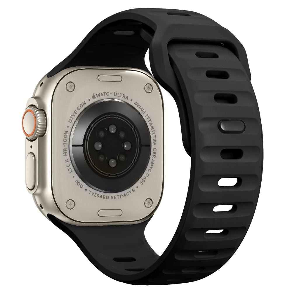 Dirželis Tech-Protect Silicone Line Apple Watch 8 / 9 / 10 / 11 / 12 / SE / Ultra (44 / 45 / 46 / 49 mm), juodas -- Apple...