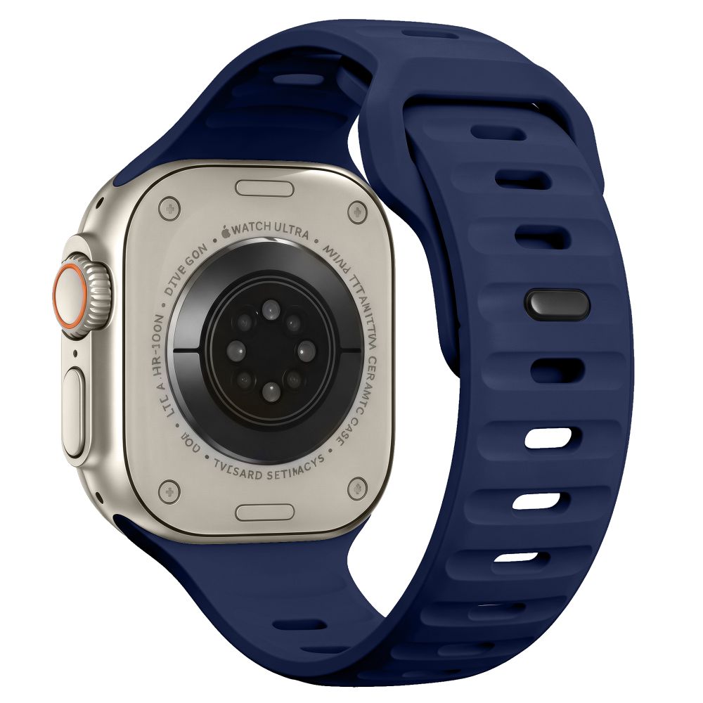 Dirželis Tech-Protect Silicone Line Apple Watch 8 / 9 / 10 / 11 / 12 / SE / Ultra (44 / 45 / 46 / 49 mm), atlanto mėlynas...