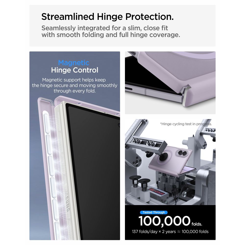 Dėklas Spigen AirSkin Zero MagSafe Galaxy Z Fold 8, levandų -- Galaxy Z Fold 8
