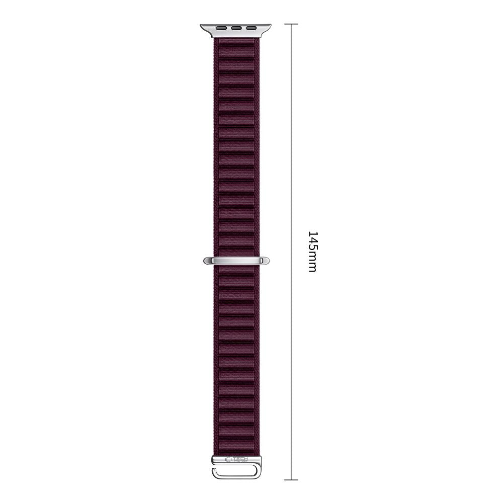 Dirželis Tech-Protect Nylon Pro Apple Watch 8 / 9 / 10 / 11 / 12 / SE / Ultra (44 / 45 / 46 / 49 mm), tamsiai bordo --...