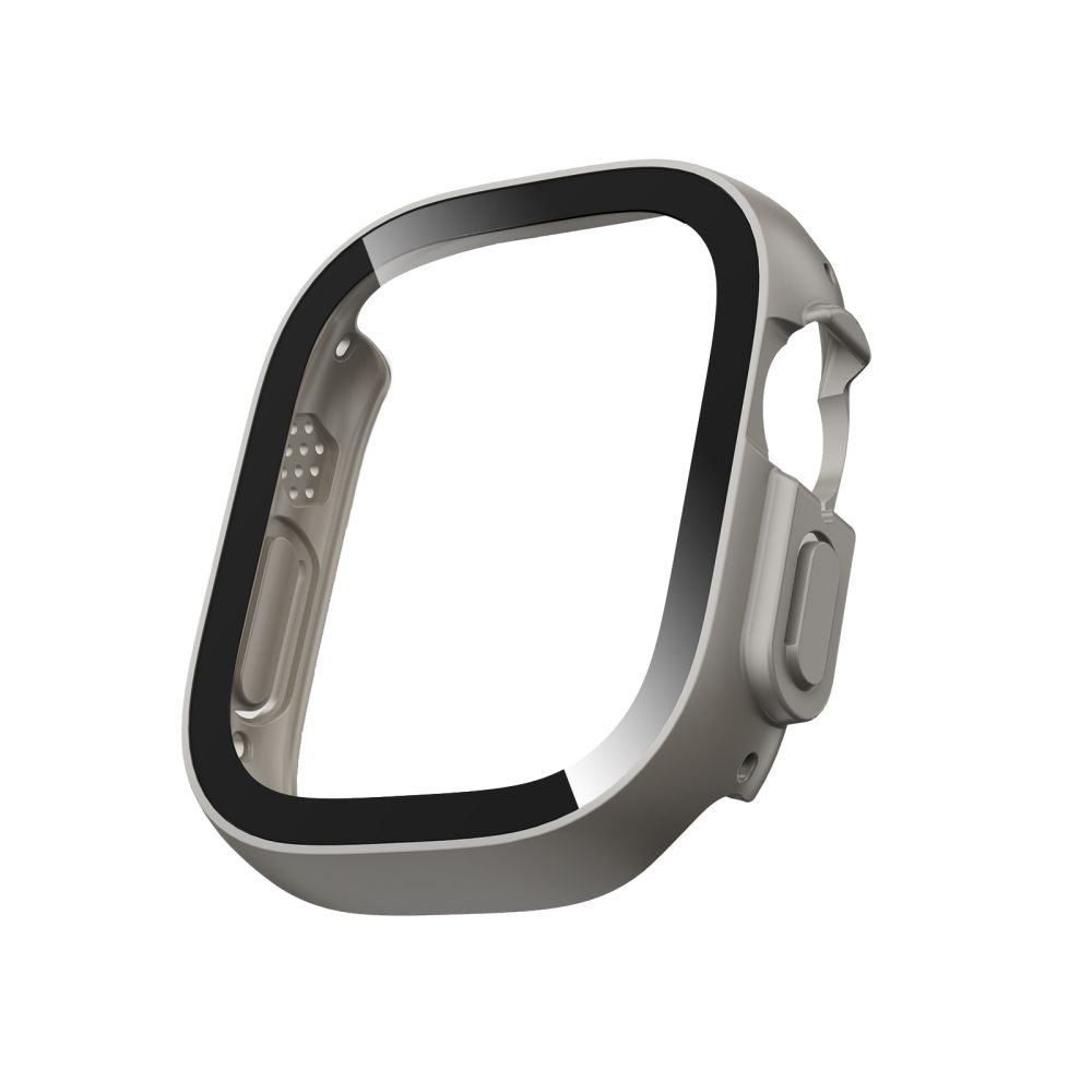 Dėklų rinkinys Tech-Protect Defense Apple Watch Ultra 1 / 2 / 3 / 4 (49 mm), 2 vnt., titano spalvos ir skaidrus -- Apple...