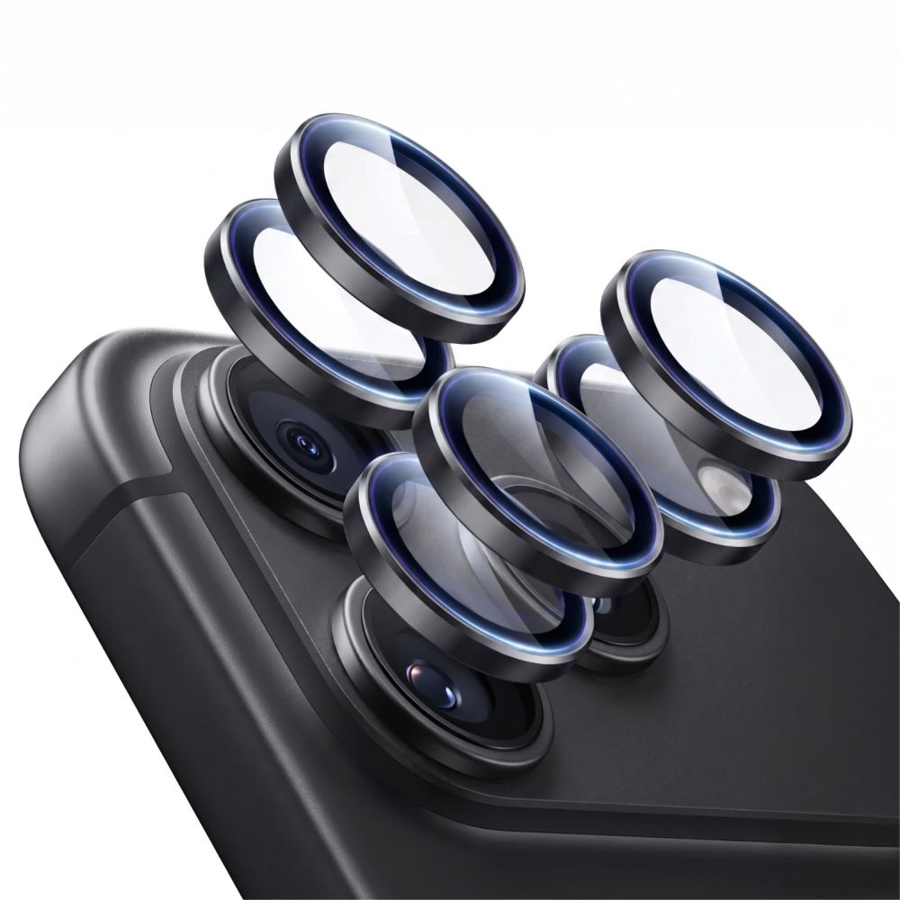 Kameros apsauginis stiklas ESR Armorite Camera Protector iPhone 18 Pro / 18 Pro Max, 2 vnt., juodas -- iPhone 18 Pro,...