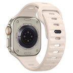 Dirželis Tech-Protect Silicone Line Apple Watch 8 / 9 / 10 / 11 / 12 / SE / Ultra (44 / 45 / 46 / 49 mm), smėlio -- Apple...