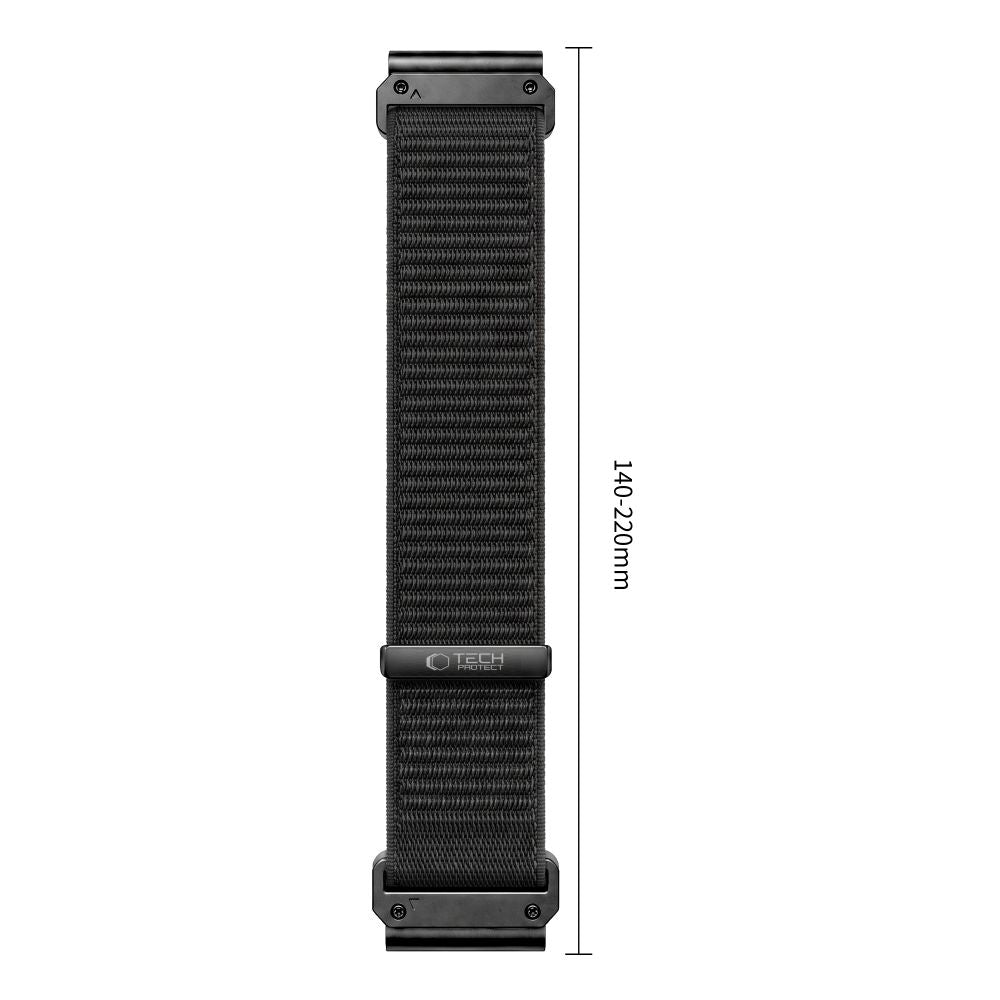 Dirželis Tech-Protect NylonLoop Garmin Fenix 5X / 5X Plus / 6X / 6X Pro / 7X / 8 / 8 Pro / 9 / 9 Pro (51 mm), juodas --...
