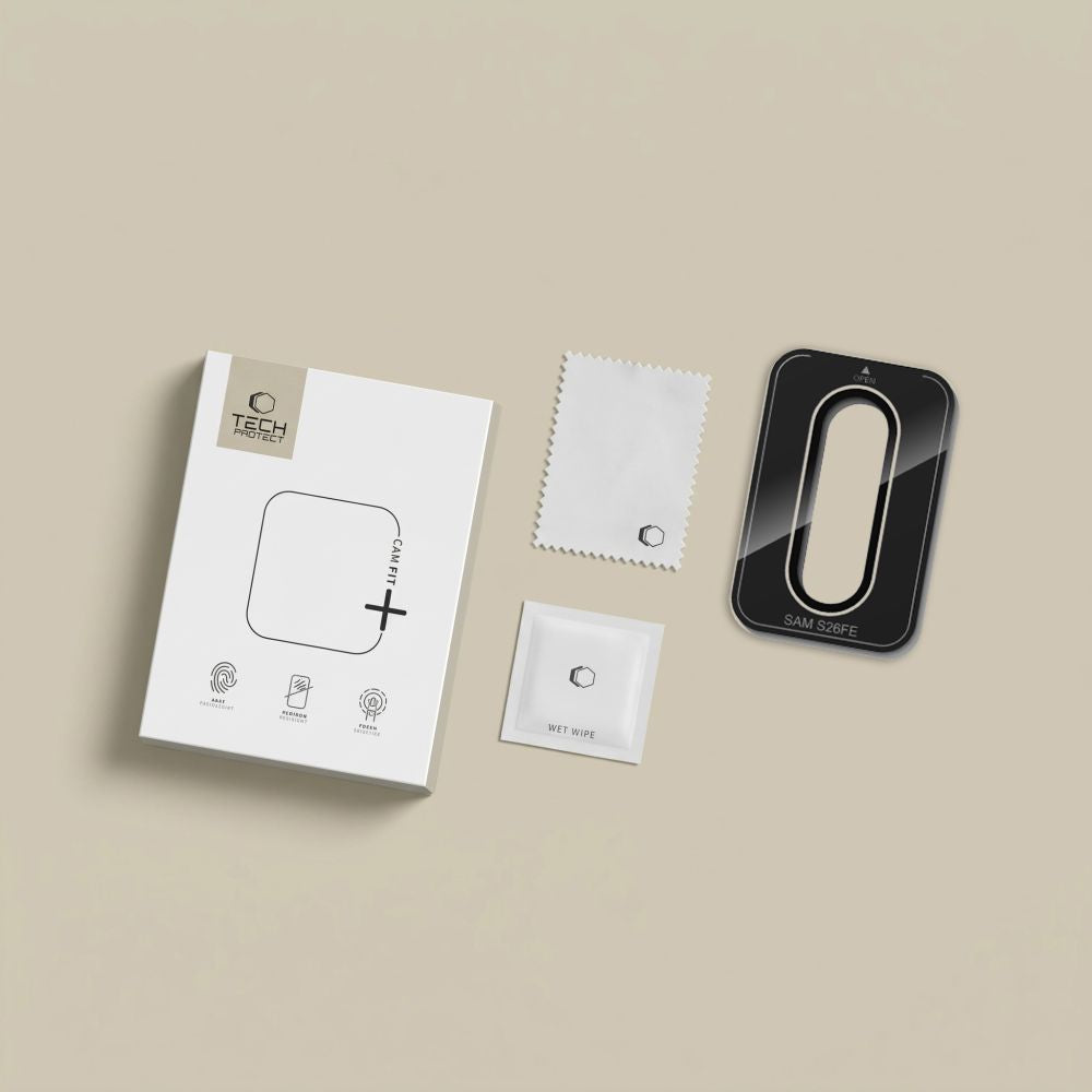 Kameros apsauginis stiklas Tech-Protect Camring Fit+ Galaxy S26 FE, skaidrus -- Galaxy S26 FE
