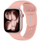 Dirželis Tech-Protect Silicone Apple Watch 8 / 9 / 10 / 11 / 12 / SE / Ultra (44 / 45 / 46 / 49 mm), dulkėtas rožinis --...