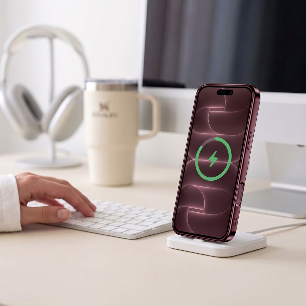 Dėklas Tech-Protect MagFlex MagSafe iPhone 17 Pro / 18 Pro, blizgios bordo spalvos -- iPhone 17 Pro, iPhone 18 Pro
